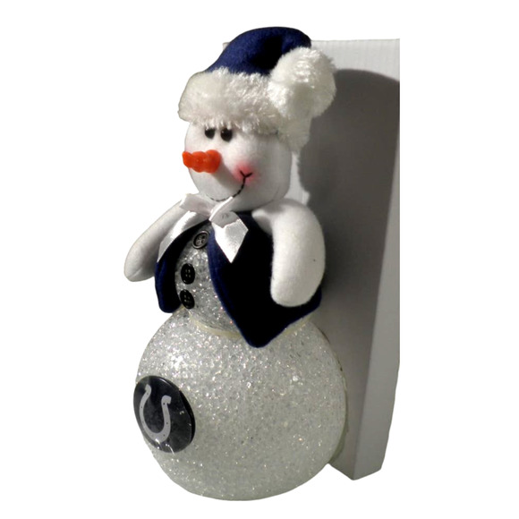 Licensed NFL Indianapolis Colts 10" Light-up Tabletop Snowman Tabletop Décor - Picture 4 of 7